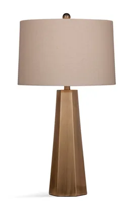 Gold Tapered Hexagon Table Lamp
