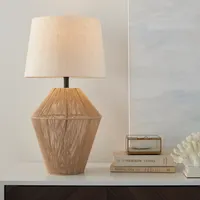Natural Woven Jute Urn Table Lamp