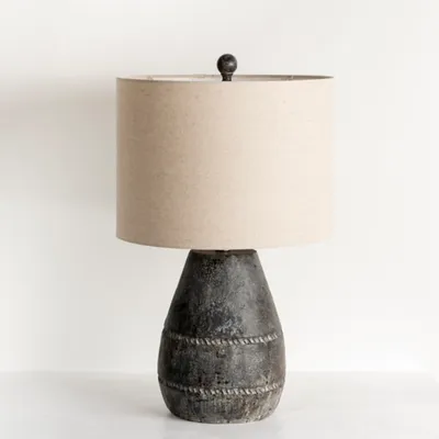 Black Concrete Porter Table Lamp