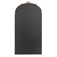 Antique Gold Metal Ornate Arch Wall Mirror
