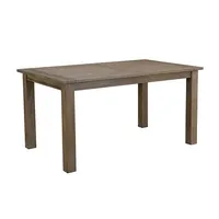 Weathered Brown Pine Wood Dining Table