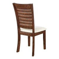 Brown Wilbur Cane Back Dining Chairs, Set of 2