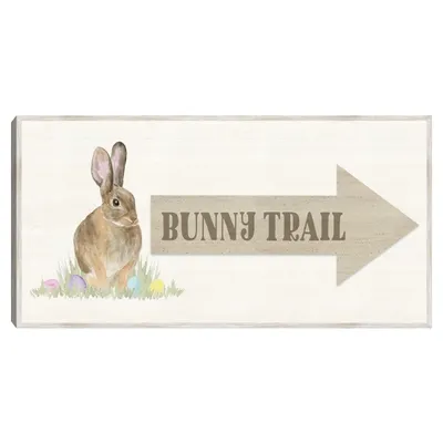 Bunny Trail Arrow Easter Canvas Wall Art