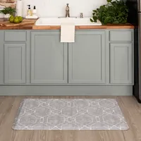 Gray Diamond Cushioned Kitchen Mat