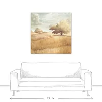 Golden Wheat Field Canvas Art Print