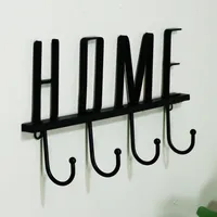 Black Metal Home Wall Hooks