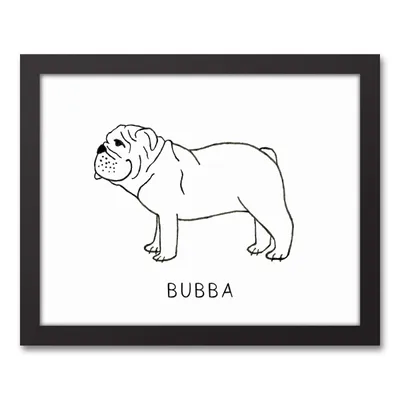 Personalized Bulldog Framed Wall Plaque