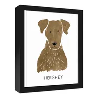 Personalized Chocolate Labrador Canvas Wall Plaque