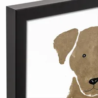 Personalized Chocolate Labrador Canvas Wall Plaque