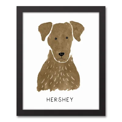 Personalized Chocolate Labrador Canvas Wall Plaque