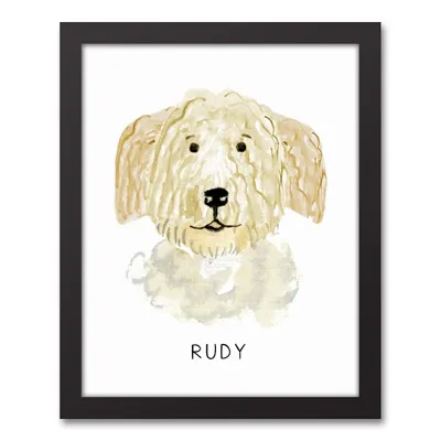 Personalized Golden Doodle Canvas Wall Plaque
