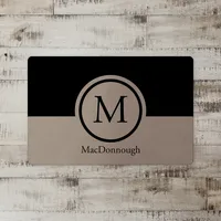 Personalized Simple Circle Monogram Floor Mat