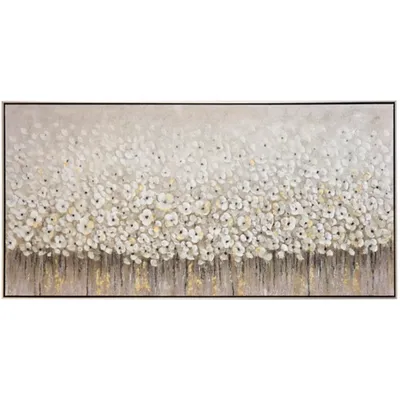 Dancing Flowers Textured Canvas Art Print