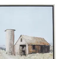 Country Farmhouse Windmill Framed Wall Art