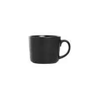 Matte Black Linear Mugs, Set of 6