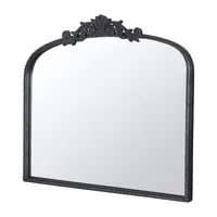 Black Floral Scroll Wall Mirror