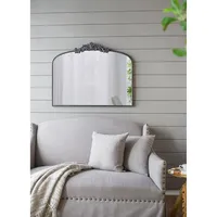 Black Floral Scroll Wall Mirror