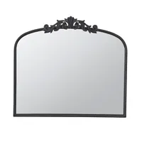 Black Floral Scroll Wall Mirror