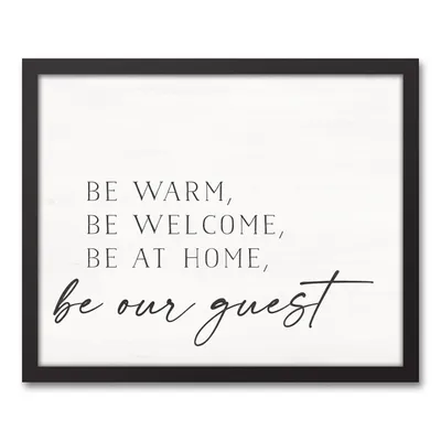 Be Warm Be Welcome Framed Canvas Art Print