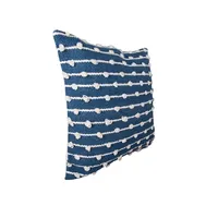 Navy Blue Hand Knotted Decorative Throw Pillow