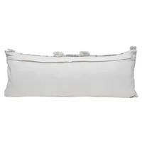 Gray Scandinavian Outdoor Lumbar Pillow