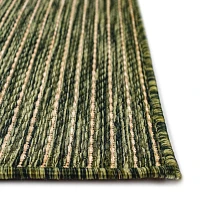 Green Intertwined Santal Outdoor Area Rug, 6x9