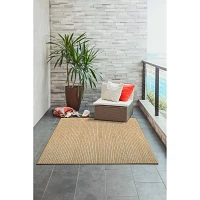 Natural Intertwined Santal Outdoor Area Rug, 7x9