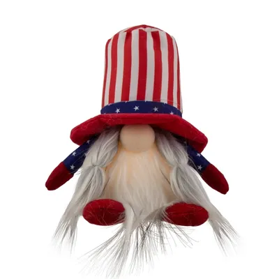 Light-up Americana Stripes Plush Gnomette