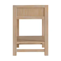 Natural Wood Grain Open Shelf Nightstand