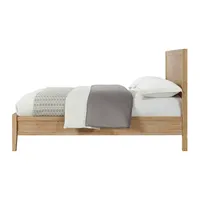 Natural Wood Grain Panel Queen Bed