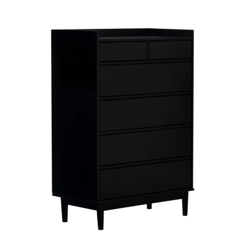 Midnight Solid Wood Pull Tab Dresser