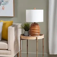 Brown Resin Honeycomb Table Lamp