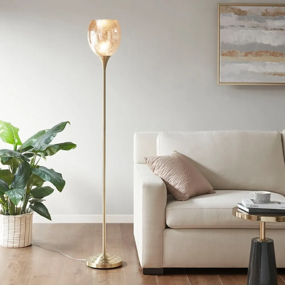 Frosted Starlight Golden Floor Lamp