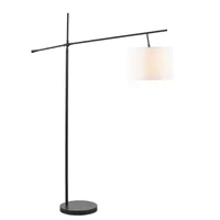 Black Adjustable Arm Modern Floor Lamp