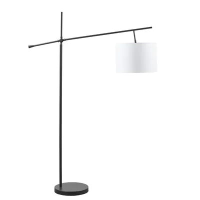 Black Adjustable Arm Modern Floor Lamp