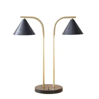 Black and Gold Double Shade Table Lamp