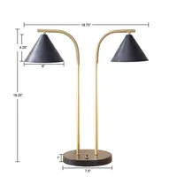 Black and Gold Double Shade Table Lamp