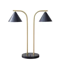 Black and Gold Double Shade Table Lamp