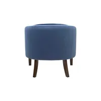 Blue Velvet Tufted Midcentury Modern Accent Chair