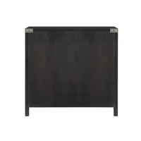 Midnight Black X-Shaped Doors Decorative Chest