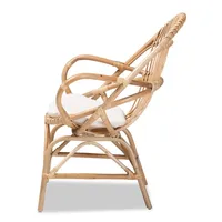 Open Woven Rattan Accent Chair