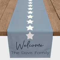 Personalized Welcome Stars Table Runner
