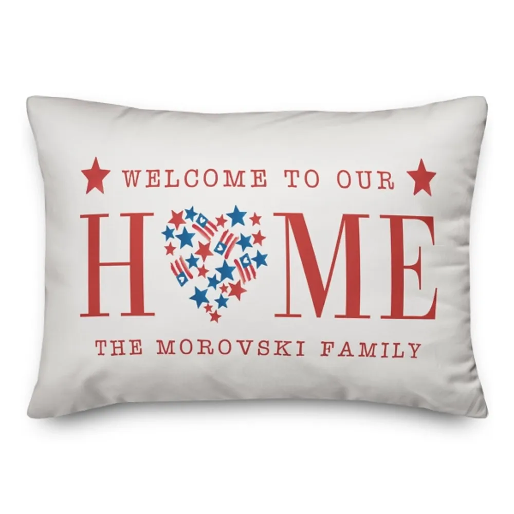 Personalized Welcome to Our Home Pillow