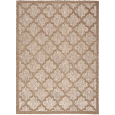 Beige Trellis Indoor/Outdoor Area Rug