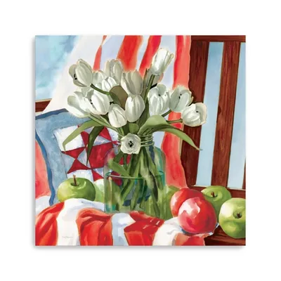 July Tulips Canvas Wall Plaque