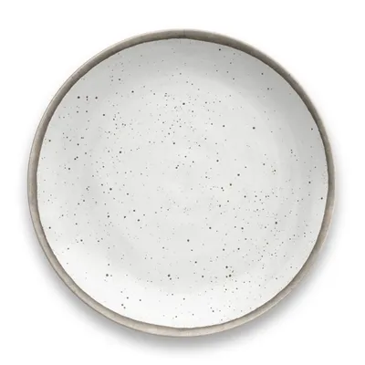 Speckled White Melamine Dinner Plates, Set of 6