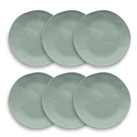 Blue Melamine Santal Salad Plates, Set of 6