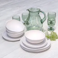 Matte White Melamine Coupe Salad Plates, Set of 6