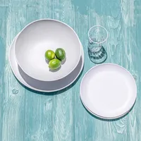 Matte White Melamine Coupe Serving Platter