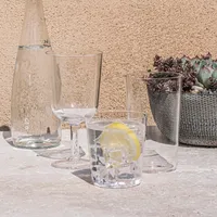 Clear Classic Tall Tumbler Glasses, Set of 6